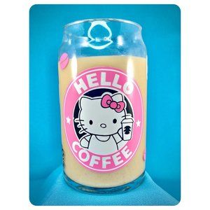 Hello Kitty Pint Glass w/ Beveled Rim